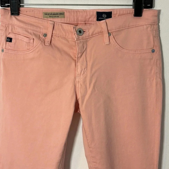 Adriano Goldschmied Zip Up Jegging Jean Ankle Women Size 27 Pink Denim Stretch - Picture 6 of 8
